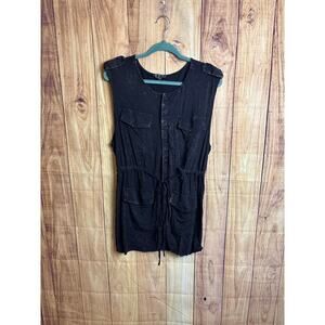 POL Dress Mineral Wash Black Lightweight Stretchy  Women's Size M